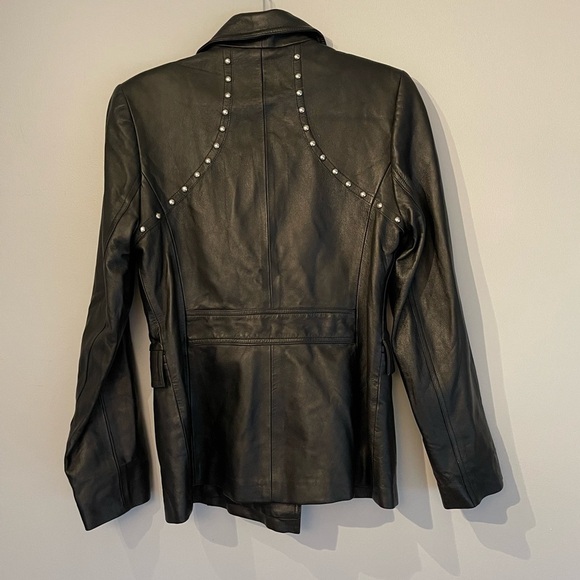BCBGMAXAZRIA Leather Studded Moto Jacket - Picture 7 of 10